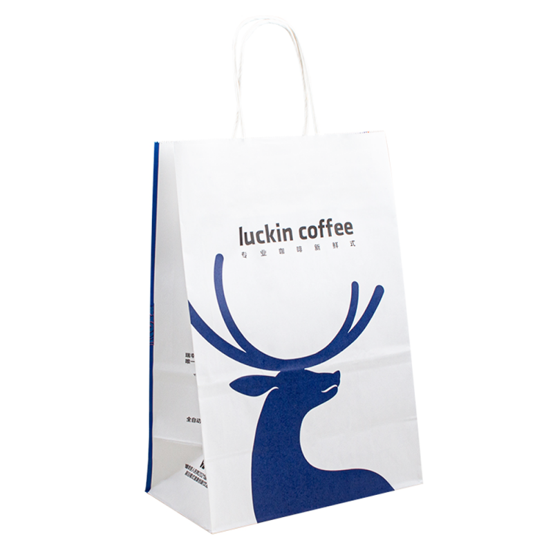 Großhandel Kraft Papiertüte Schwarze Geschenke Einkaufstasche mit Logo für Kleidung Custom Verpackungstasche