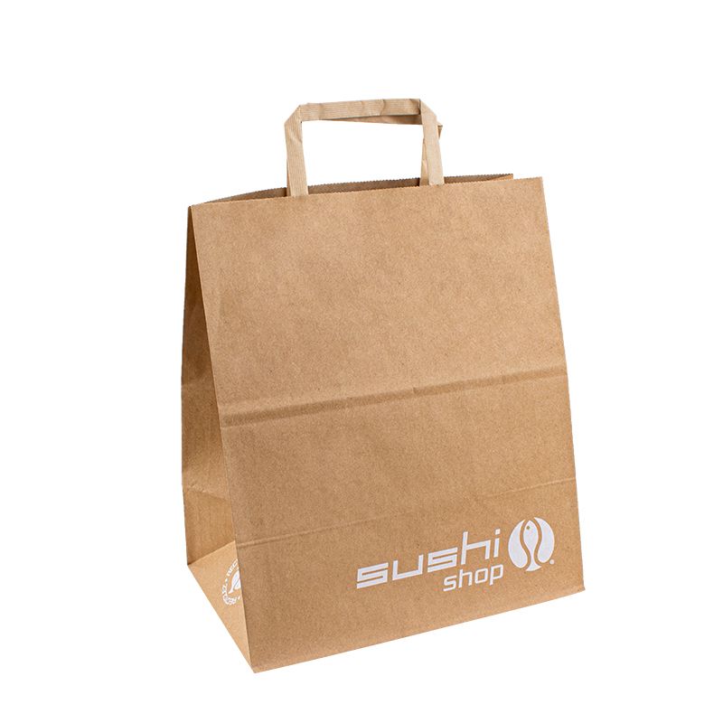 benutzerdefinierte Druckpapierbeutel recycelte Kraftpapier Tasche Kraft Bag Custom