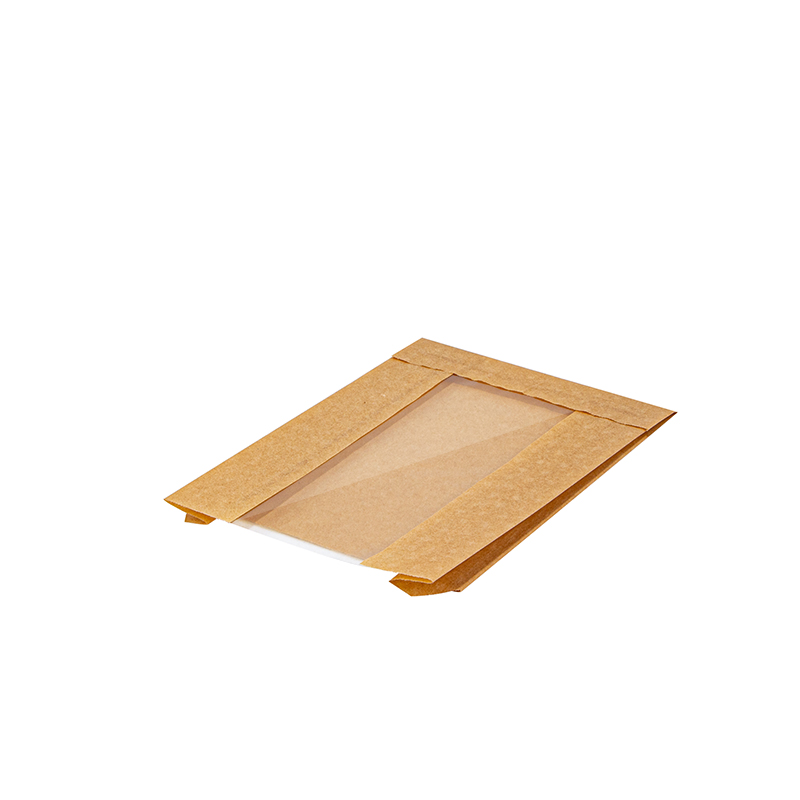 Flexo -Druck brauner Bäckerei zum Mitnehmen Kraftpapierpapierbeutel mit Fenster